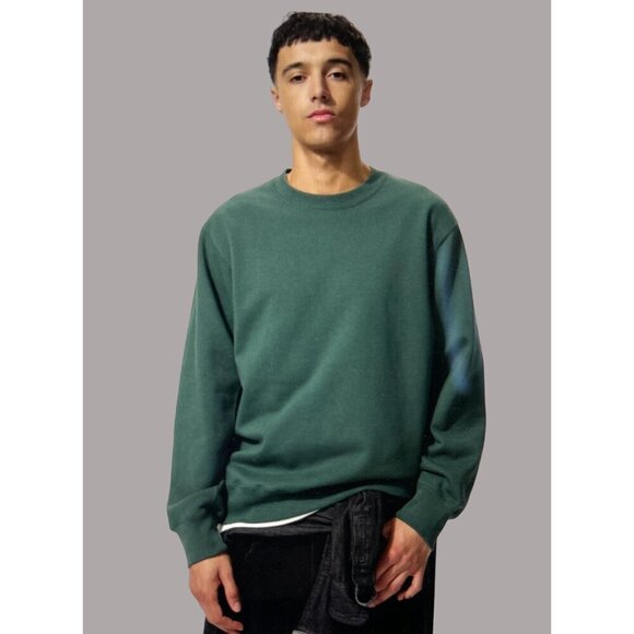 Uniqlo Other - UNIQLO Sweatshirt Cotton Green Crewneck Med Weight Pullover Size Med